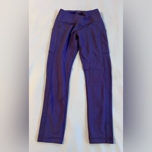 SEEMLY High Waisted Workout Leggings with Pockets/Tummy‎ Control Purple sz Small